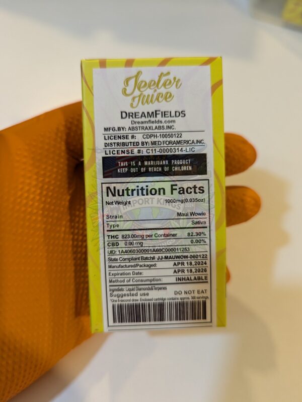 Jeeter-Juice 1g Maui Wowie 82.3% thc - Image 2